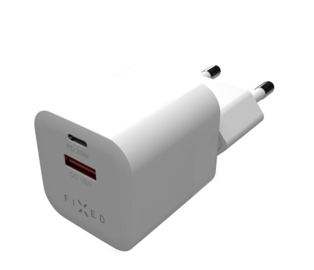 FIXED Ładowarka Sieciowa USB-C/USB-A Travel Charger 20W biały FIXC20M-CU-WH - 1249170 - zdjęcie 2